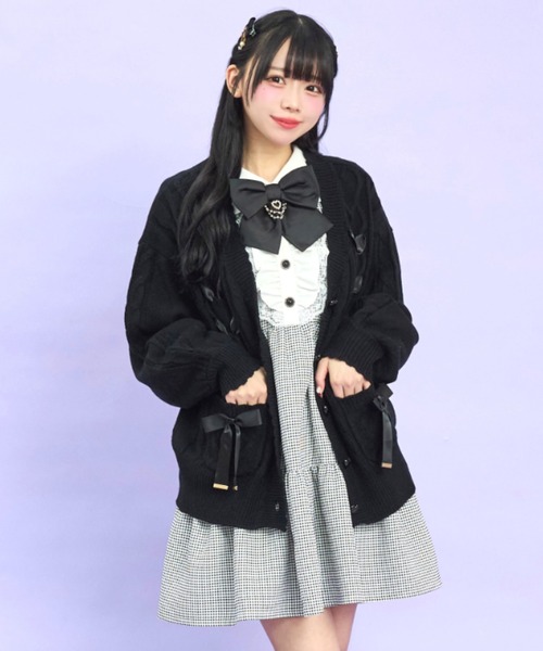 【ﾀｸﾞ付】honey mi honey ﾚｰｽｱｯﾌﾟﾊｲﾈｯｸﾆｯﾄ ALL＞PRE ORDER