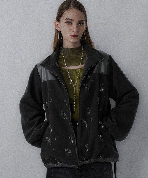 HARE（ハレ） ブルゾン アウター フェイクレザーキリカエシシュウ