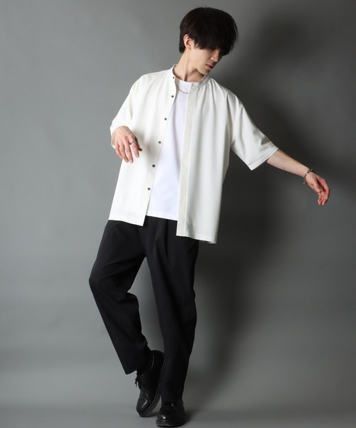 「SITRY」 半袖シャツ M ライトグレー メンズ_画像7