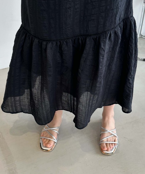 「archives」 半袖ワンピース MEDIUM アイボリー レディース_画像3