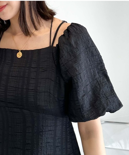 「archives」 半袖ワンピース MEDIUM アイボリー レディース_画像4