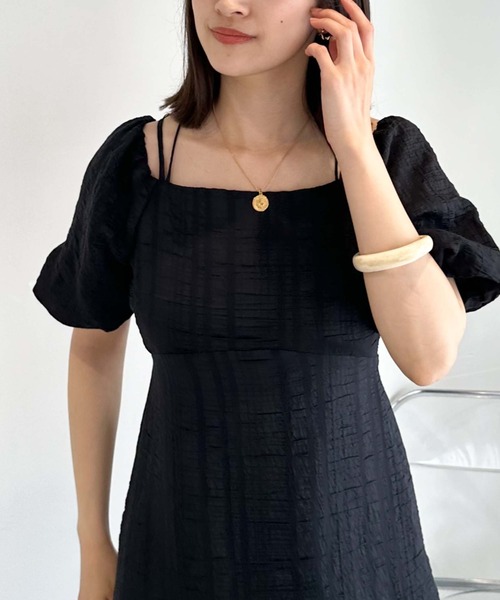 「archives」 半袖ワンピース MEDIUM アイボリー レディース_画像6