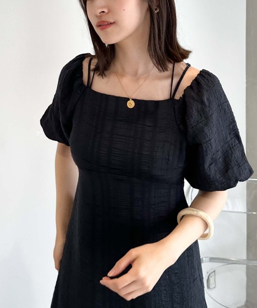 「archives」 半袖ワンピース MEDIUM アイボリー レディース_画像7