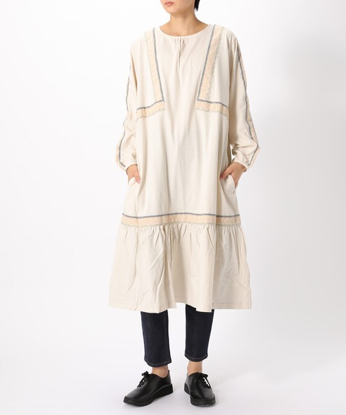 「Ne-net」 長袖ワンピース 02 グレー レディース_画像5