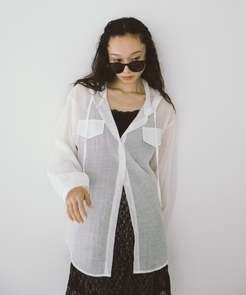 「duei」 長袖ブラウス FREE ホワイト レディース_画像7