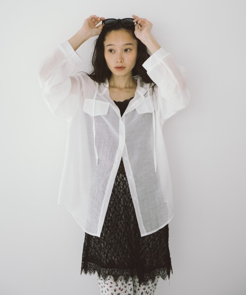 「duei」 長袖ブラウス FREE ホワイト レディース_画像8