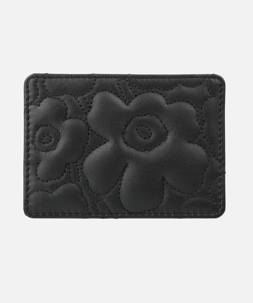 marimekko 黒 レザー 名刺入れ マリメッコ カード入れ marimekko（マリメッコ） カードケース Unikko / Card Holder