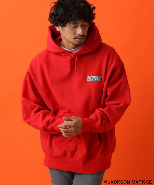 「JACKSON MATISSE」 プルオーバーパーカー LARGE レッド メンズ_画像7