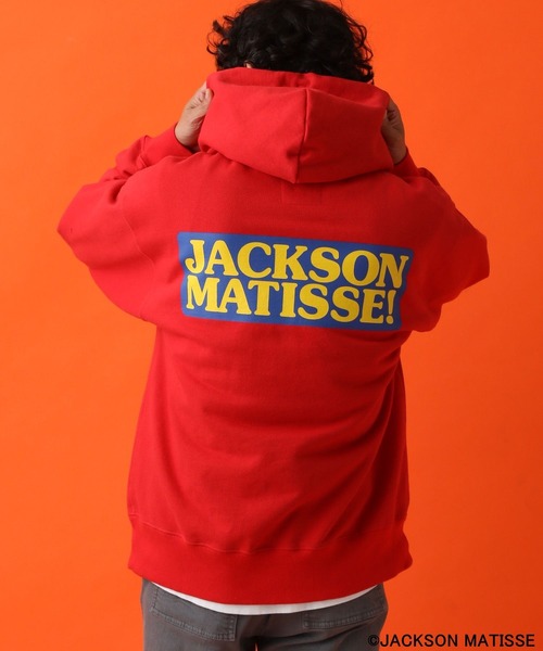 「JACKSON MATISSE」 プルオーバーパーカー LARGE レッド メンズ_画像8