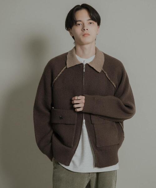 SENSE OF PLACE by URBAN RESEARCH ブルゾン アウター バイカラー