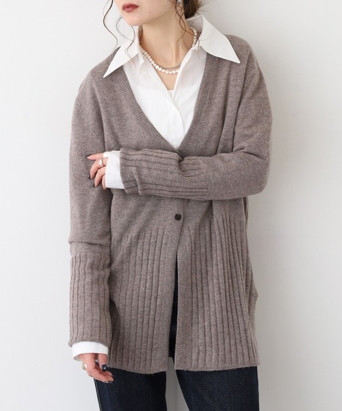 極美品♡ルネ♡ロングカーディガン EGLANTINE（エグランティーヌ） カーディガン カシミヤブレンドVネック