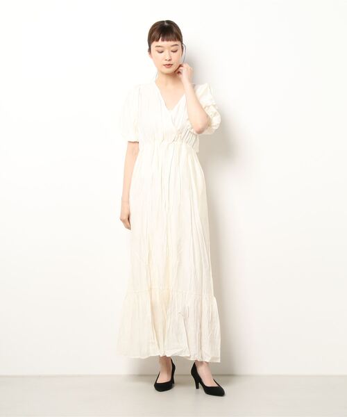 「Heather」 半袖ワンピース FREE アイボリー レディース_画像3