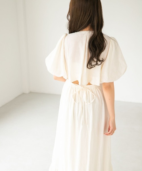 「Heather」 半袖ワンピース FREE アイボリー レディース_画像7