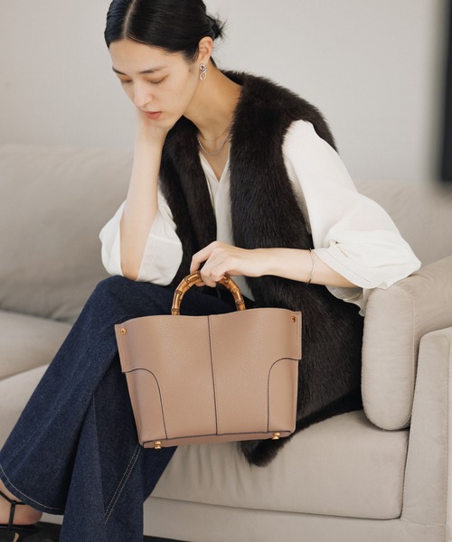 ROPE'（ロペ） ハンドバッグ 「E'POR」BAMBOO BAG Medium/軽量・通勤