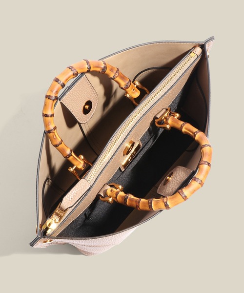 ROPE'（ロペ） ハンドバッグ 「E'POR」BAMBOO BAG Medium/軽量・通勤