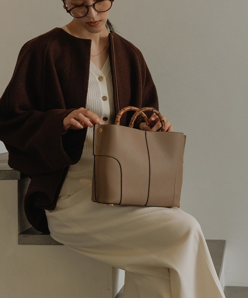 ROPE'（ロペ） ハンドバッグ 「E'POR」BAMBOO BAG Medium/軽量・通勤
