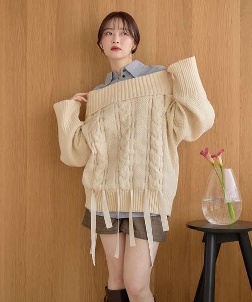 PAMEOPOSE リボンスティッチニット PAMEO POSE（パメオポーズ）の「Ribbon Stitch Knit（ニット/セーター