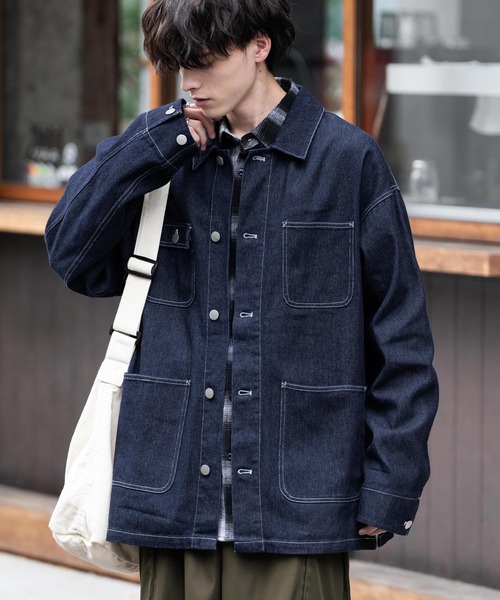 【新品未使用】ロージーモンスター　work denim jacket インディゴ Rocky Monroe（ロッキーモンロー） デニムジャケット M インディゴ