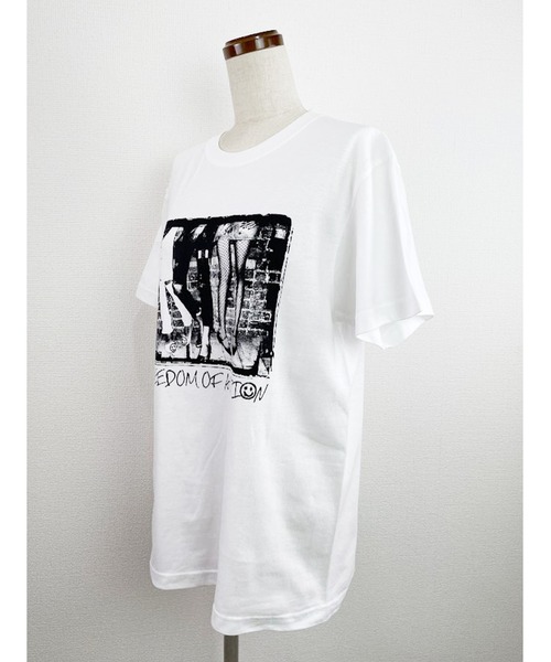「WORLD WIDE LOVE!」 半袖Tシャツ 1 ブラック レディース_画像3