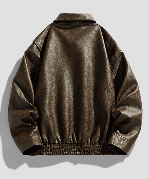 【BARNS OUTFITTERS】ゴートレザー ジップアップ ライダース 中古・古着通販】BARNS OUTFITTERS (バーンズアウトフィッターズ