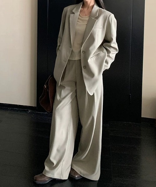 ViViDAY セットアップ 「上下2点セット」ルーズシルエットテーラード