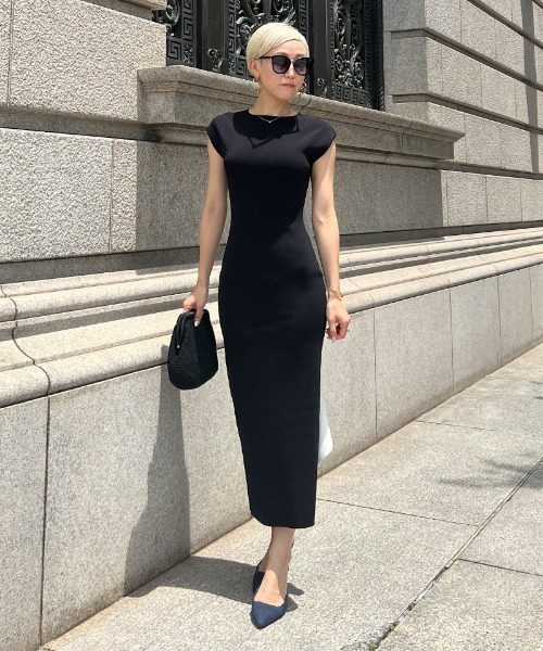 JENNE」 ニットワンピース MEDIUM ブラック レディース : ZOZOTOWN