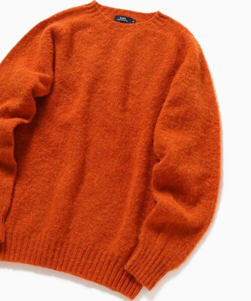 「Harley of Scotland」 「SHIPS」長袖ニット MEDIUM ブルー メンズ_画像5