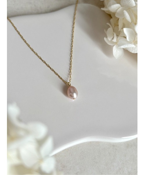 TONE（トネ） ネックレス 「SOARM」淡いピンク淡水パールのシンプル