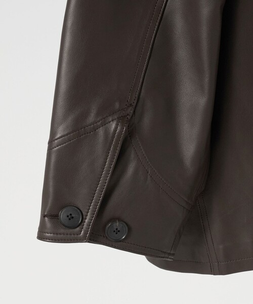 コート ジャケット 「別注」「UNITED ARROWS × LOEFF」ラムレザー カバーオール ジャケット MENS メンズの画像