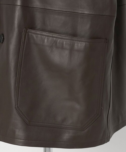 コート ジャケット 「別注」「UNITED ARROWS × LOEFF」ラムレザー カバーオール ジャケット MENS メンズの画像
