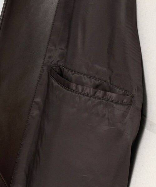 コート ジャケット 「別注」「UNITED ARROWS × LOEFF」ラムレザー カバーオール ジャケット MENS メンズの画像
