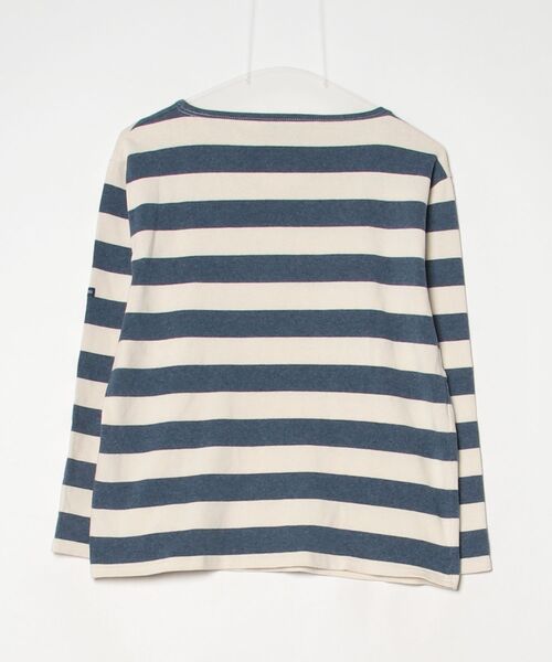 「SAINT JAMES」 ボーダー柄長袖カットソー SM ネイビー レディース_画像2