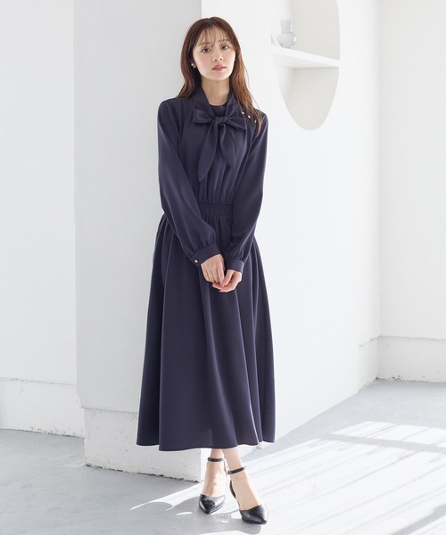 Andemiu（アンデミュウ） ワンピース 「WEB限定」ボウタイワンピース