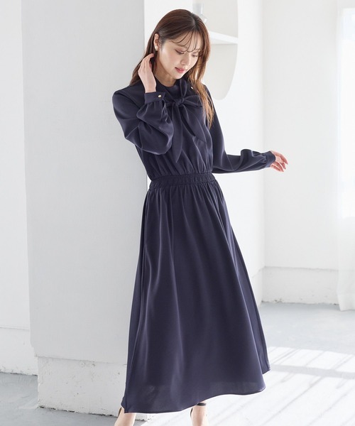Andemiu（アンデミュウ） ワンピース 「WEB限定」ボウタイワンピース