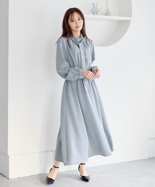 新品タグ付☆ Andemiu inkart ボウタイワンピース Andemiu（アンデミュウ） ワンピース 「WEB限定」ボウタイワンピース