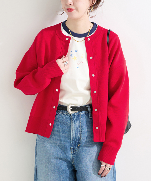 B.C STOCK（ベーセーストック） カーディガン ウォッシャブル / 接結