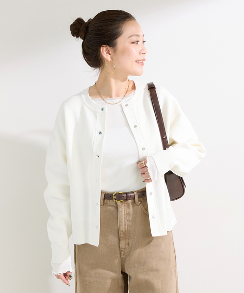 B.C STOCK（ベーセーストック） カーディガン ウォッシャブル / 接結