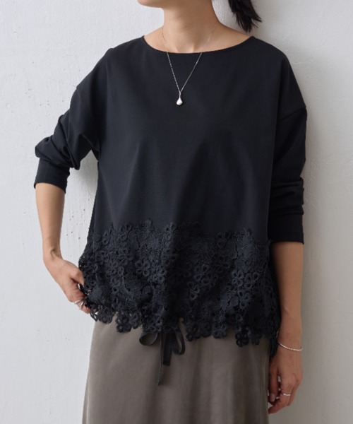 ビアズリー　ブラック長袖トップス Fサイズ BEARDSLEY（ビアズリー） 長袖カットソー FREE ブラック レディース