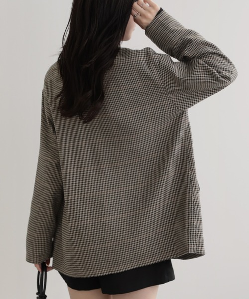 ジャケット テーラードジャケット チェック柄Wテーラードジャケット