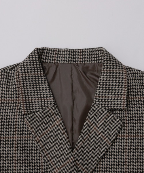 ジャケット テーラードジャケット チェック柄Wテーラードジャケット