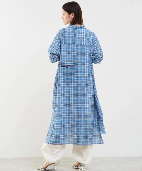 「SOFFITTO」 シャツワンピース FREE ブラック×ホワイト レディース_画像6