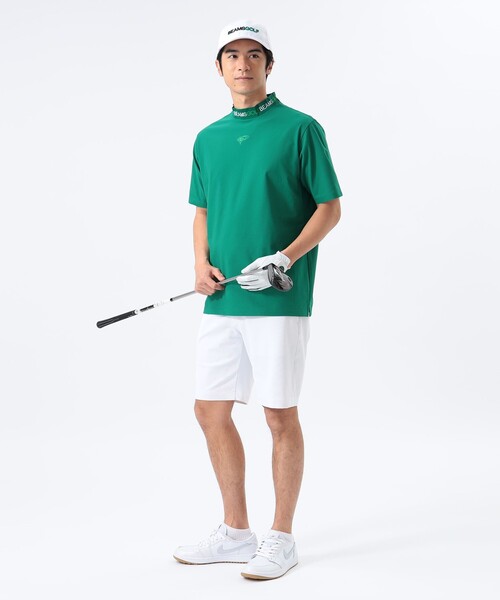 サイズ：M BEAMS GOLF ビームスゴルフ  半袖Tシャツ  グリーン系 [240101547452] ゴルフウェア メンズ ストスト BEAMS GOLF（ビームス ゴルフ） 半袖Tシャツ M グリーン メンズ