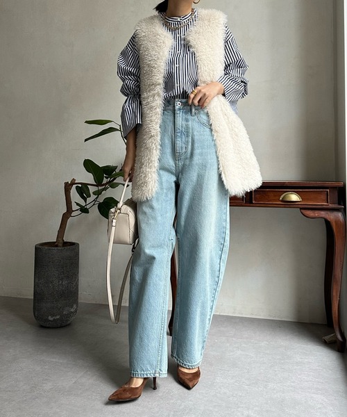 DouDou（ドゥドゥ） デニムパンツ 38 ブラック レディース : ZOZOTOWN