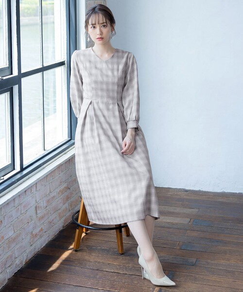 「Tiaclasse」 7分袖ワンピース 7号 ブラック レディース_画像3