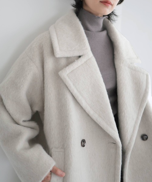 「LIAN」 ピーコート FREE アイボリー レディース_画像9