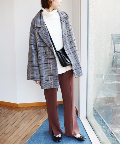 「andme」 チェスターコート M グレー レディース_画像2