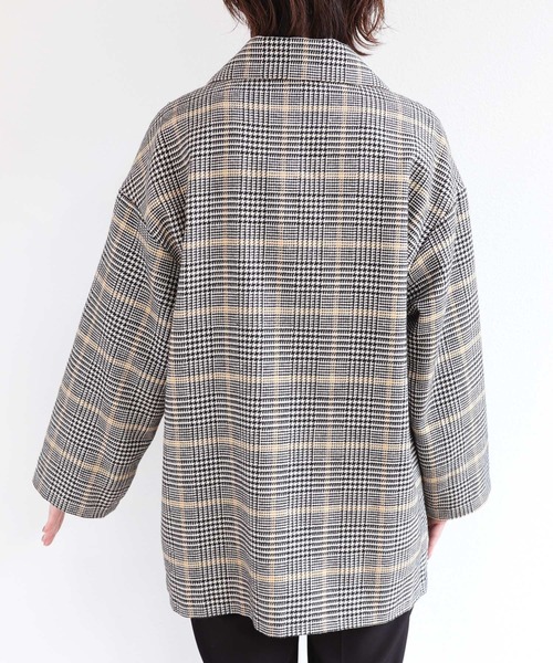 「andme」 チェスターコート M グレー レディース_画像4