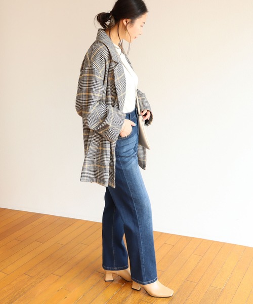 「andme」 チェスターコート M グレー レディース_画像5