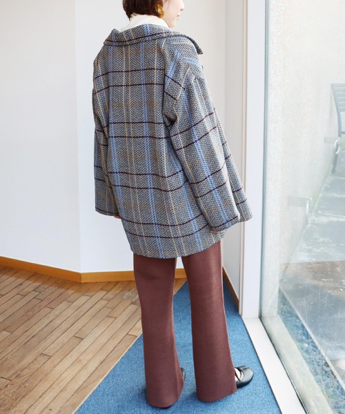 「andme」 チェスターコート M グレー レディース_画像6