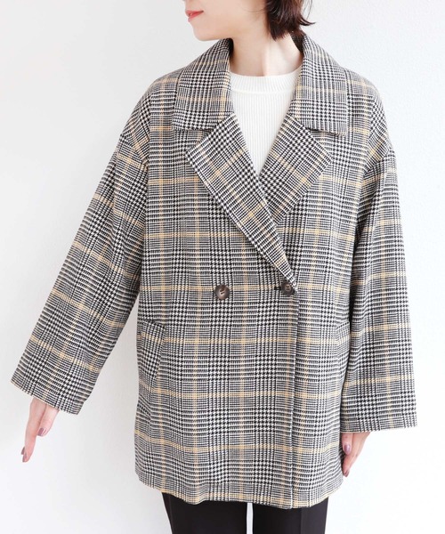 「andme」 チェスターコート M グレー レディース_画像9